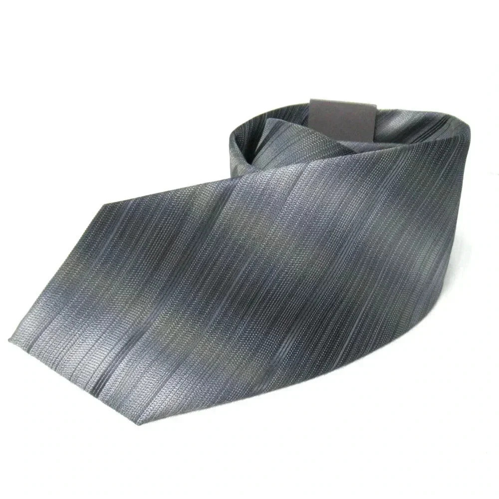 VAN HEUSEN Men's Necktie Gray Diagonal Stripe Extra Long ~ NEW with Tags